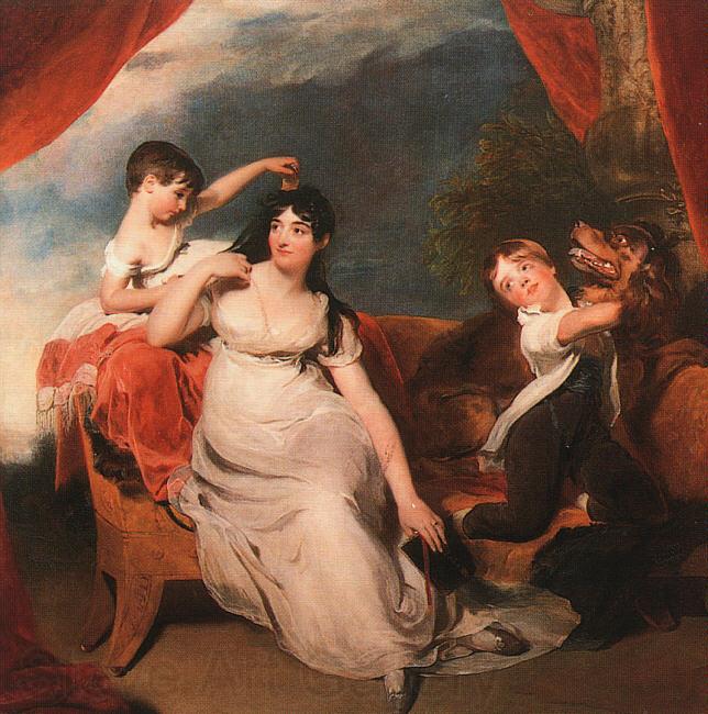  Sir Thomas Lawrence Mrs Henry Baring and her Children France oil painting art